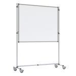 Fahrbare Klassenraumtafel, Stahlemaille weiß, 120x150 cm HxB 